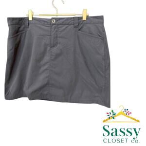 Eddie Bauer Black Travel Skort Pockets Stretch Women’s 14 EUC